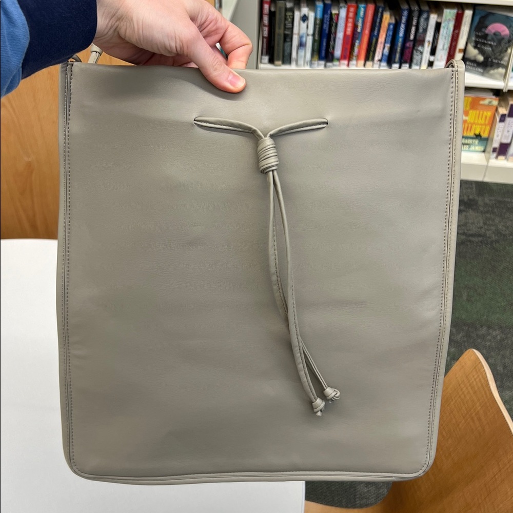 NEW with tag Von Holzhausen the sac bag purse vegan leather bamboo in stone gray - Picture 10 of 16